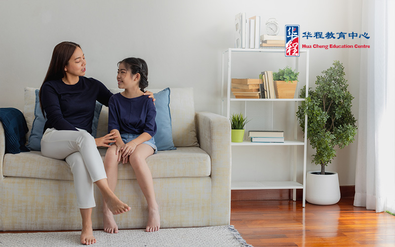 Teenage Talking to Her Mother In Living Room